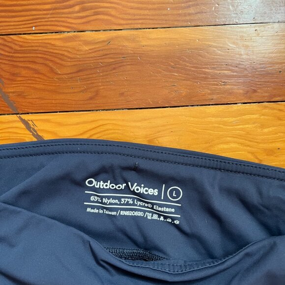 Outdoor Voices SuperForm Zoom 7/8 Leggings in Dark Sky with Pocket, Navy, Large - Picture 5 of 7